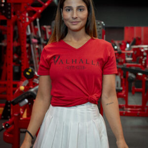 Camiseta Manga Corta Cuello V Roja - Imagen 1