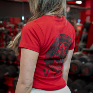 Camiseta Manga Corta Cuello V Roja - Imagen 5